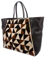 Thumbnail for your product : Fendi Velvet and Leather Large 2Jours Tote