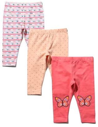 M&Co Butterfly and heart leggings three pack