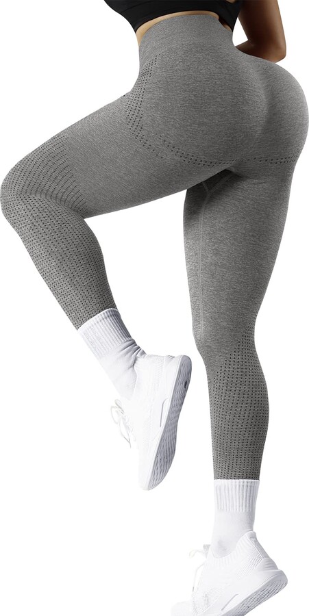 JN JANPRINT Seamless Scrunch Leggings for Women Workout Tummy