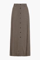 Thumbnail for your product : Ganni Checked Crepe Midi Skirt