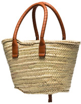Thumbnail for your product : Chloé Marcie Leather And Raffia Shopping Bag