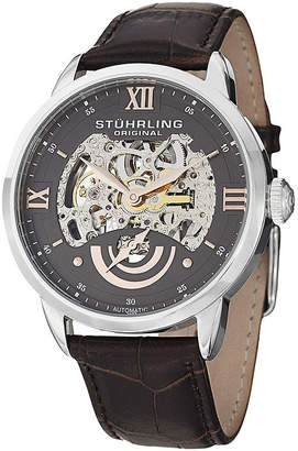 Stuhrling Original Sthrling Original Mens Gray Dial Skeleton Automatic Watch