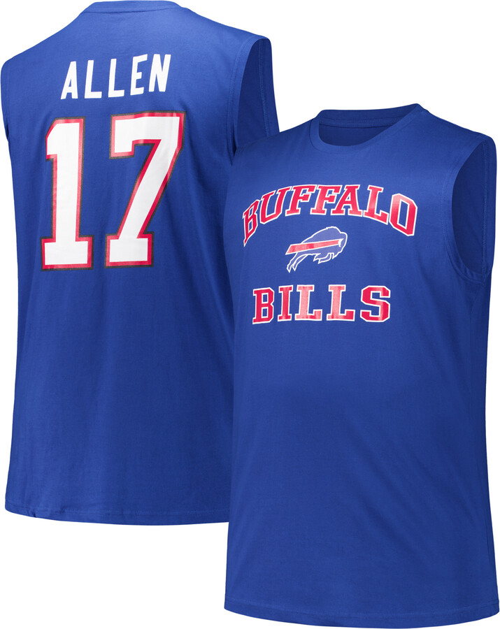 Men's Fanatics Josh Allen Royal Buffalo Bills Big & Tall Muscle Tank Top