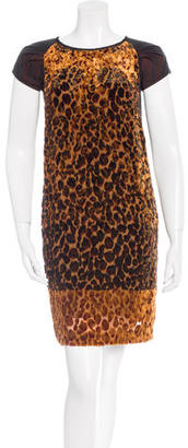 Etro Leopard Burnout Mini Dress