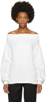 Opening Ceremony White Wool Off-the-Shoulder Sweater