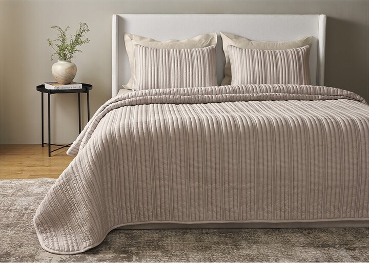 Ann Gish 210 Thread Count Rib Coverlet Set