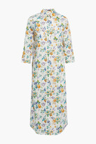 Thumbnail for your product : R 13 Cowboy floral-print cotton-poplin midi shirt dress