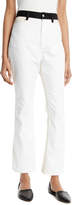 Thumbnail for your product : Rosetta Getty High-Rise Skinny Flared Cropped Jeans w/ Contrast Pockets
