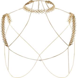 River Island Womens Gold tone chain shoulder and choker harness