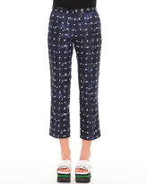 Thumbnail for your product : Marni Square-Print Ankle Pants