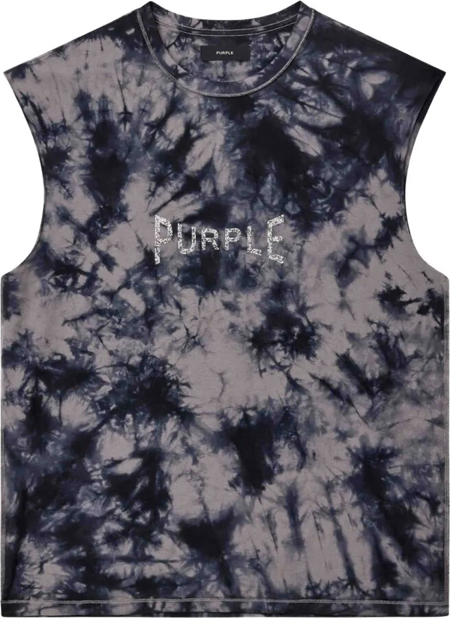 Purple Brand tie-dye sleeveless T-shirt