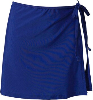 Okwin Women's Short Sarong Bikini Swimdress Beach A-Line Wrap Skirt Cover  Up Swimwear Pareo Solid Color Swimsuit Royal Blue - ShopStyle