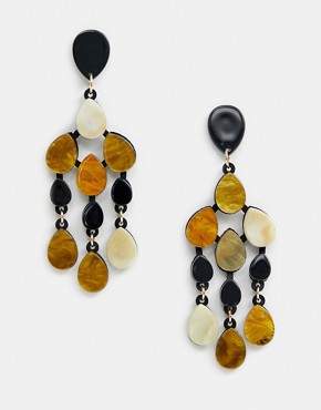 ASOS Design DESIGN drop earrings in resin shape design