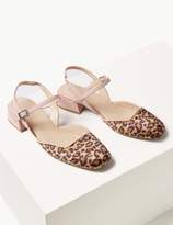 Thumbnail for your product : Marks and Spencer Statement Heel Animal Print Strap Slingback Shoes