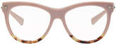 Valentino Pink Valentino Garavani Sartorial Rockstud Glasses