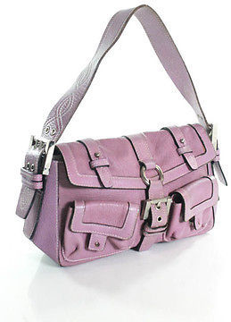Luella Purple Leather Multi Pocket Small Shoulder Handbag LL19LL