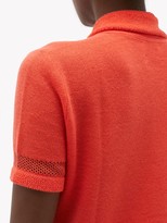 Thumbnail for your product : Barrie Cashmere-blend Terry Polo Shirt - Orange