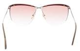 Thumbnail for your product : Diane von Furstenberg Tinted Logo Sunglasses