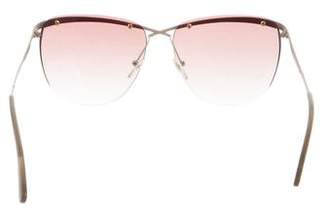 Diane von Furstenberg Tinted Logo Sunglasses