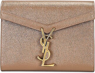 Saint Laurent Cassandra embossed leather chain wallet - ShopStyle