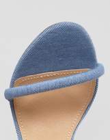 Thumbnail for your product : Public Desire Aisha Denim Strappy Heeled Sandals