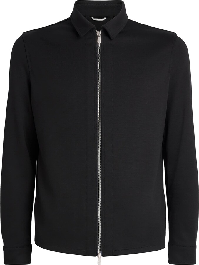 Marco Pescarolo Wool-Cashmere-Blend Zip-Up Overshirt