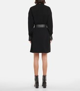 Thumbnail for your product : Vince Faux leather-trimmed minidress