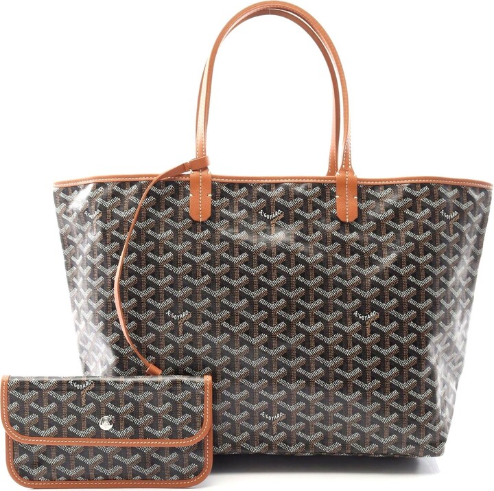 Goyard St. Louis PM Tote Bag PVC Coated Canvas Leather