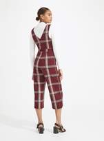 Thumbnail for your product : Miss Selfridge Burgundy Checked Jumpsuit