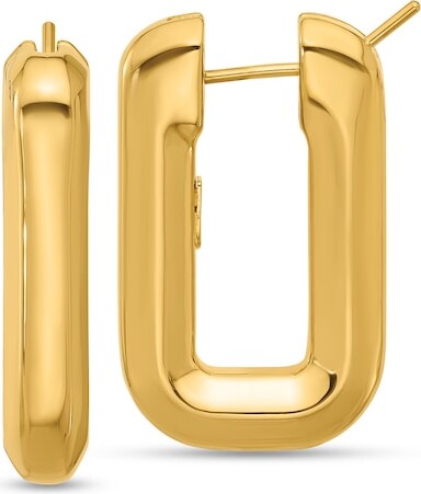 Zales 30.6mm U-Hoop Earrings in Hollow 14K Gold