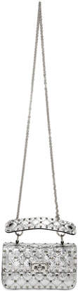 valentino rockstud spike bag silver