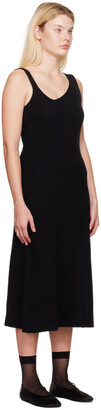 LVIR Black Asymmetric Midi Dress