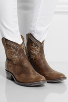 Thumbnail for your product : Mexicana Polo embroidered distressed leather ankle boots
