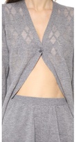 Thumbnail for your product : Alexander Wang Argyle Cardigan Boxer Romper