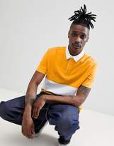 Thumbnail for your product : ASOS Design Rugby Polo Shirt With Contrast Panel In Yellow