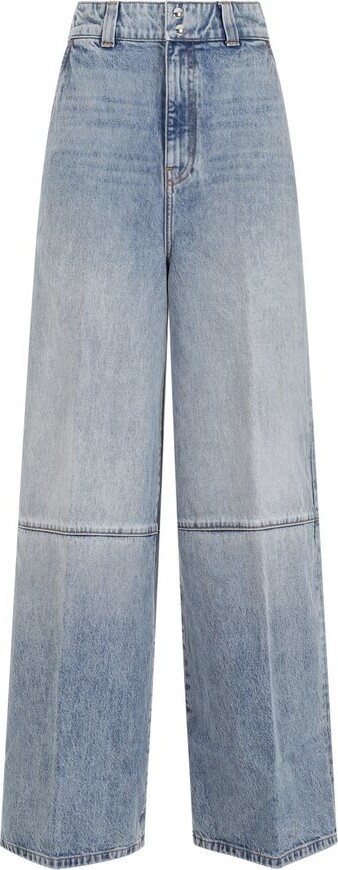 KHAITE Isla High-Waist Wide-Leg Denim Jeans