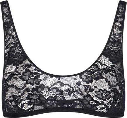 Oseree Floral-Lace Cropped Sports Bra - ShopStyle