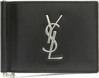 Saint Laurent Logo-Appliquéd Leather Billfold Wallet - Men - Black Wallets