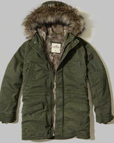 Thumbnail for your product : Hollister Faux Fur Lined Twill Parka