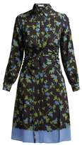 Thumbnail for your product : Altuzarra Strada Dip-dye Ruched Silk Dress - Womens - Black Multi