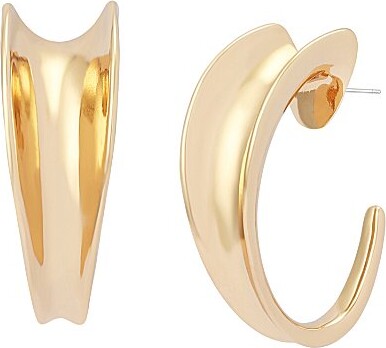 Robert Lee Morris Soho Chunky Sculpted Large Hoop Earrings