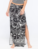 Thumbnail for your product : Lily White Double Slit Tropical Maxi Skirt