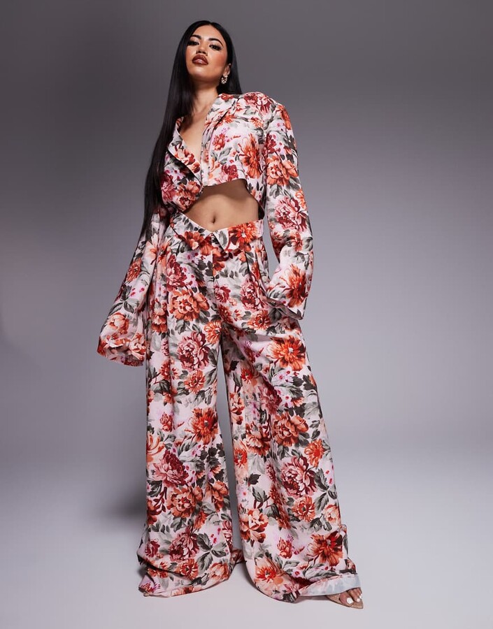 Floral Linen Pants ShopStyle