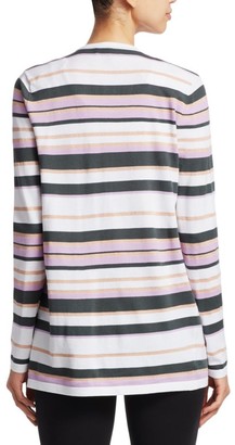 Saks Fifth Avenue COLLECTION Viscose Elite Open Front Striped Cardigan