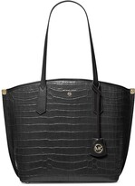 Thumbnail for your product : MICHAEL Michael Kors Large Jane Croc-Embossed Leather Tote