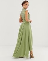 Thumbnail for your product : ASOS DESIGN DESIGN maxi dress with embellished mirror bodice