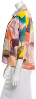 Thumbnail for your product : Piazza Sempione Watercolor Zip Side Jacket