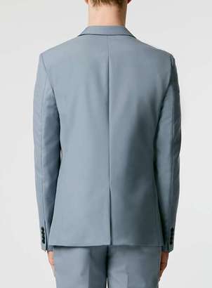 Topman Dusty Blue Skinny Fit Suit Jacket