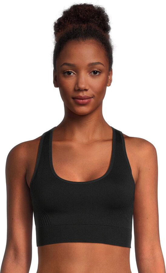 Avia Women’s Medium Support Seamless Racerback Sports Bra, Sizes S-XXXL