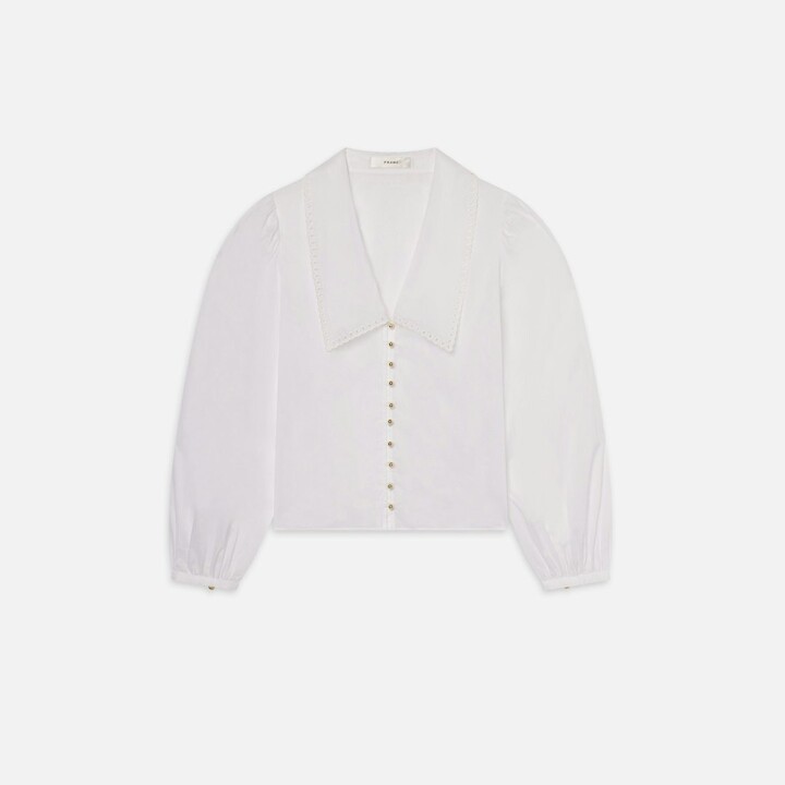 Frame The Eyelet Sailor Blouse Top